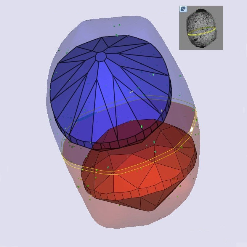 0.96ct | I-J/VVS Oval Shape Old Mine Cut Diamond - Modern Rustic Diamond