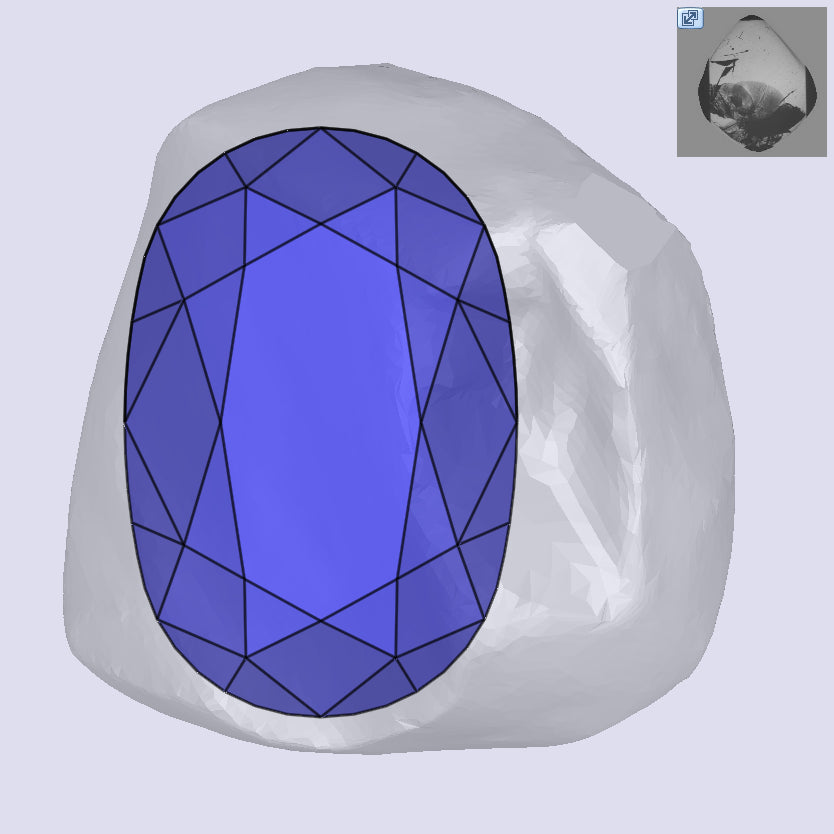 0.41ct | E-F/VVS Oval Shape Old Mine Cut Diamond - Modern Rustic Diamond