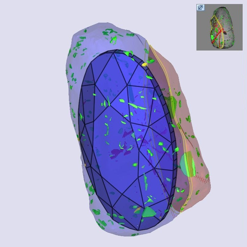 1.05ct | D/SI Oval Shape Old Mine Cut Diamond - Modern Rustic Diamond