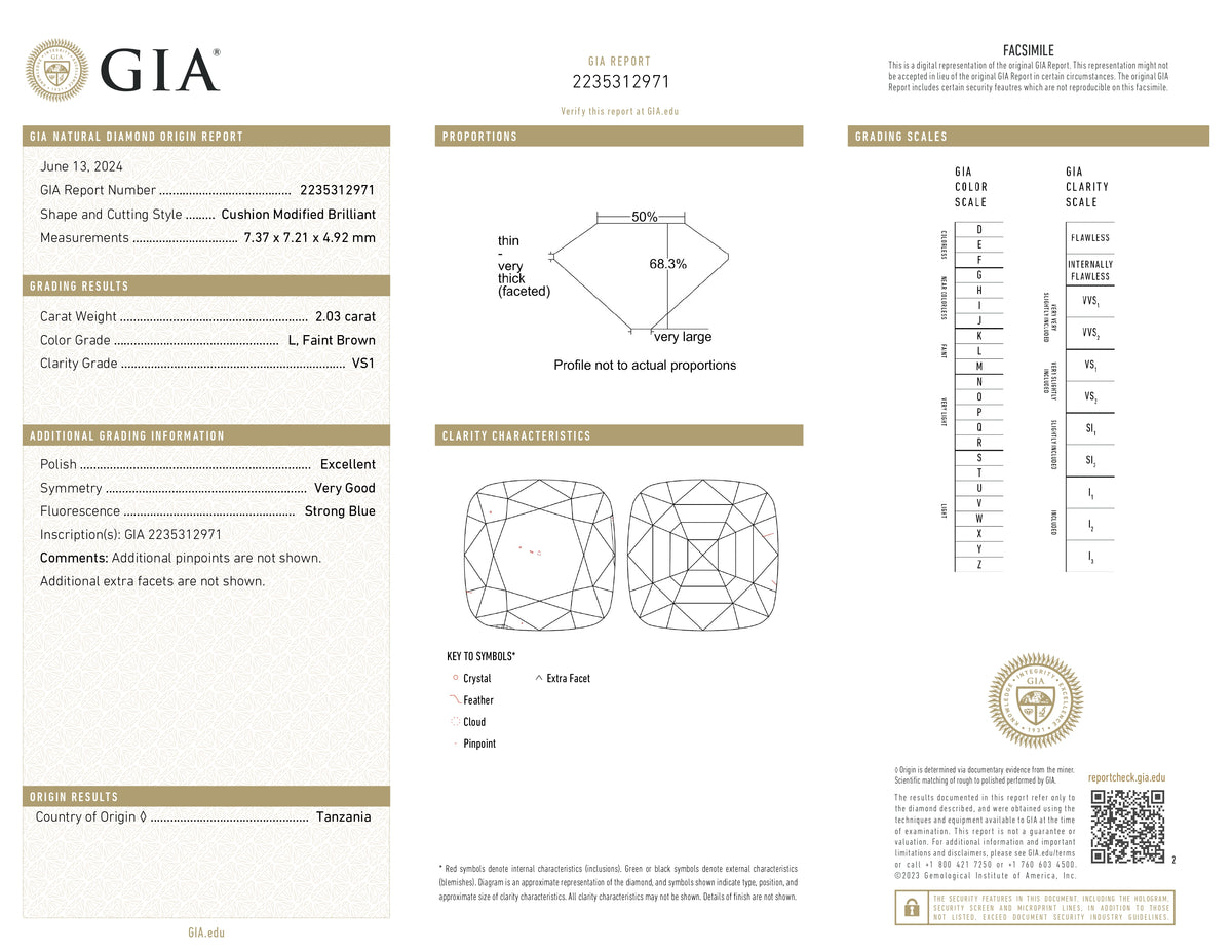 2.03ct | L/VS1 Cushion Shape Old Mine Cut Diamond (GIA) - Modern Rustic Diamond