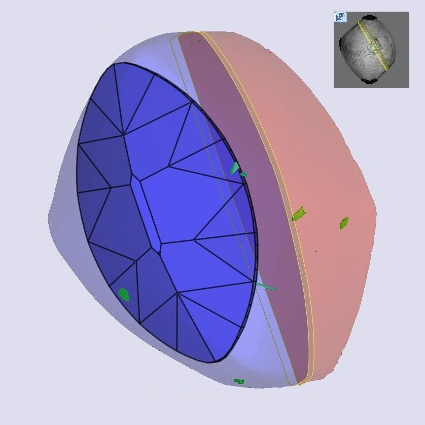 0.61ct | I-J/VVS Oval Shape Old Mine Cut Diamond - Modern Rustic Diamond