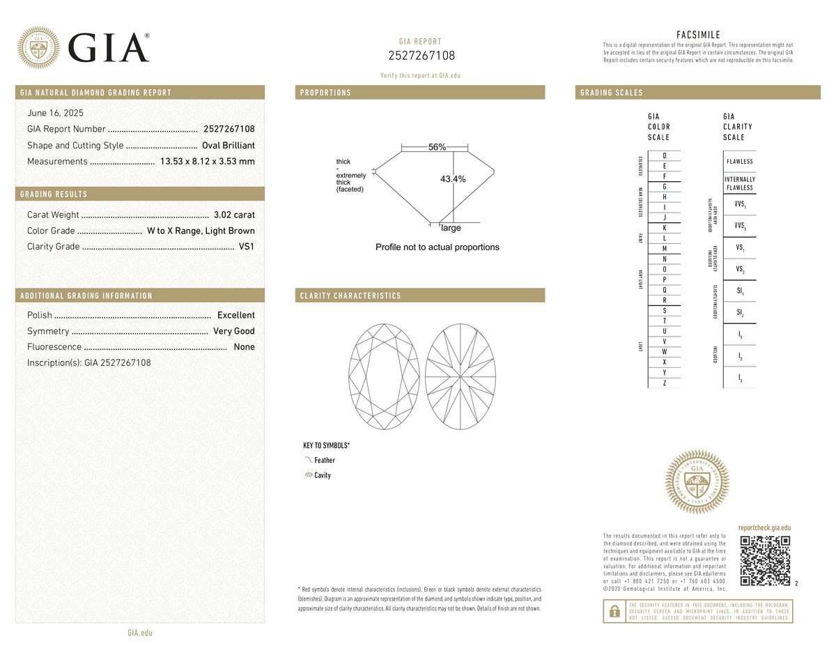 3.02ct | W-X/VS1 Oval Shape Old Mine Cut Diamond (GIA) - Modern Rustic Diamond