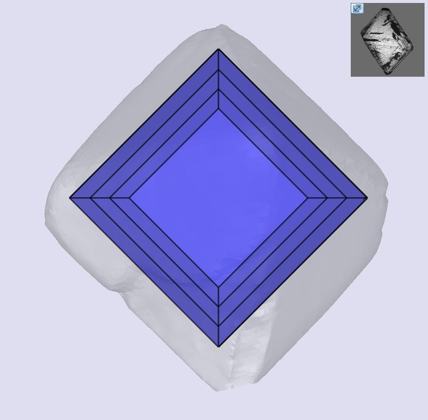 1.01ct | Champagne VS Carre Shape Step Cut Diamond - Modern Rustic Diamond