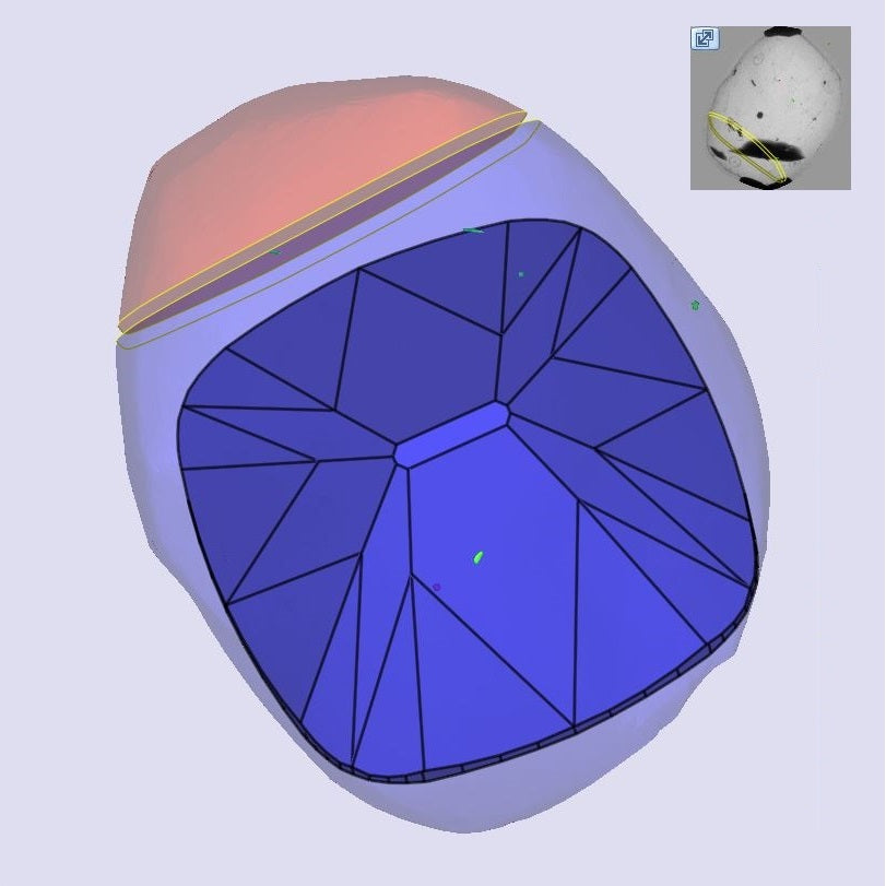 1.11ct | S-T/VS2 Cushion Shape Old Mine Cut Diamond (GIA) - Modern Rustic Diamond