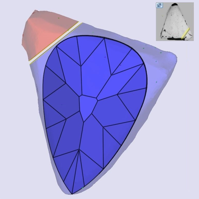 1.10ct | S-T/VS2 Pear Shape Old Mine Cut Diamond (GIA) - Modern Rustic Diamond