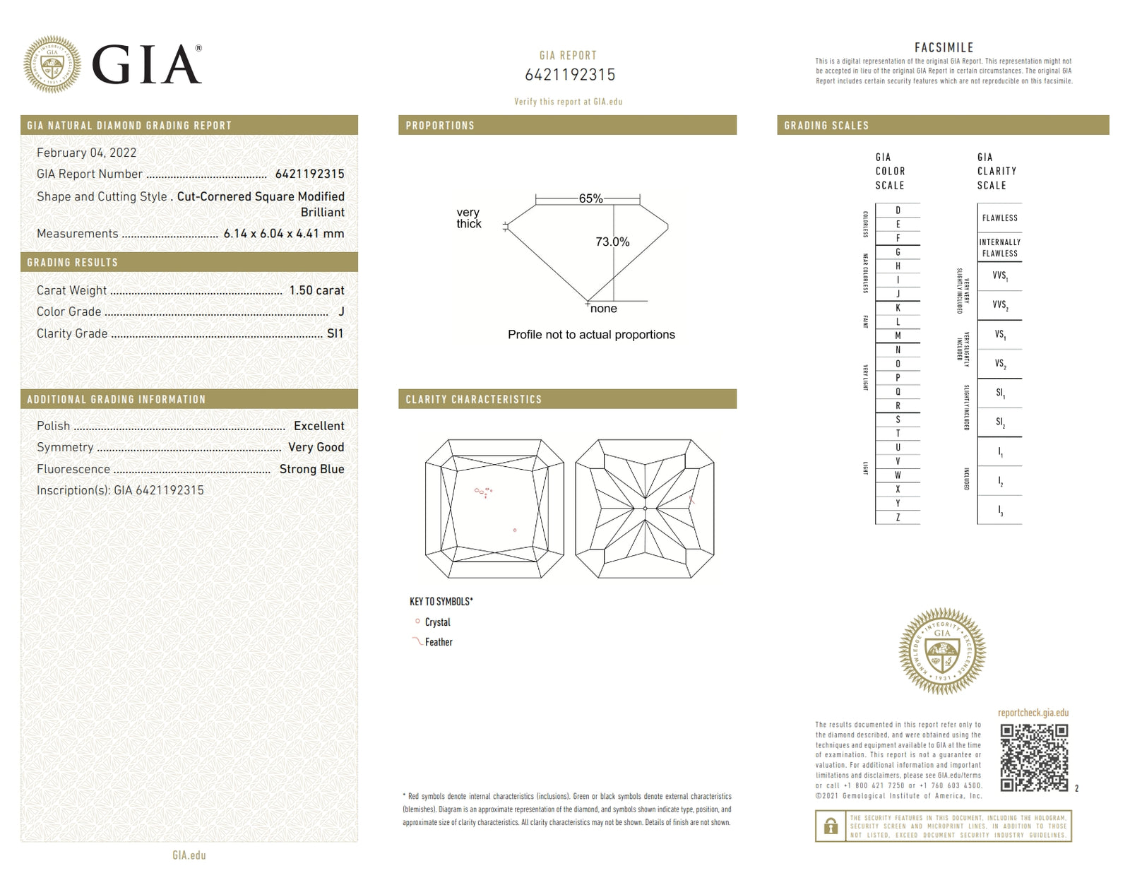 1.50ct | J/SI1 Radiant Shape Brilliant Cut Diamond (GIA) - Modern Rustic Diamond