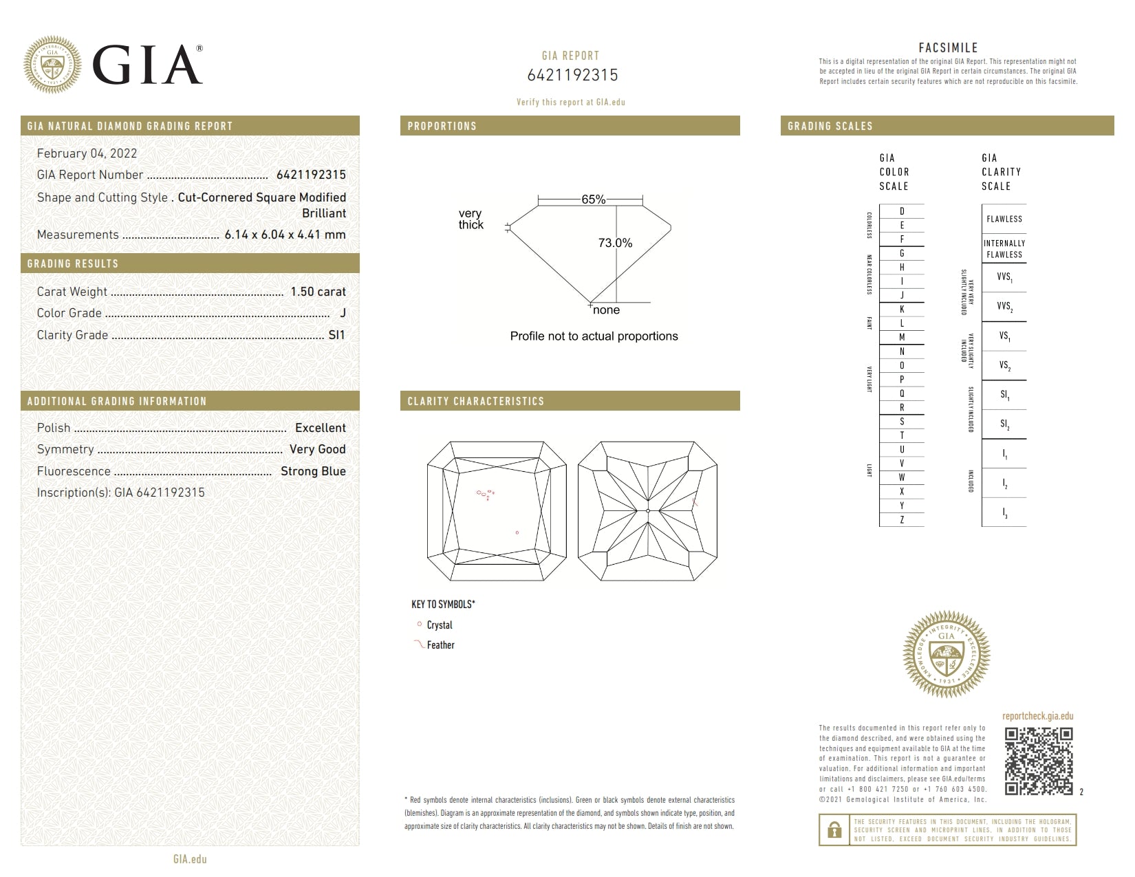 1.50ct | J/SI1 Radiant Shape Brilliant Cut Diamond (GIA) - Modern Rustic Diamond