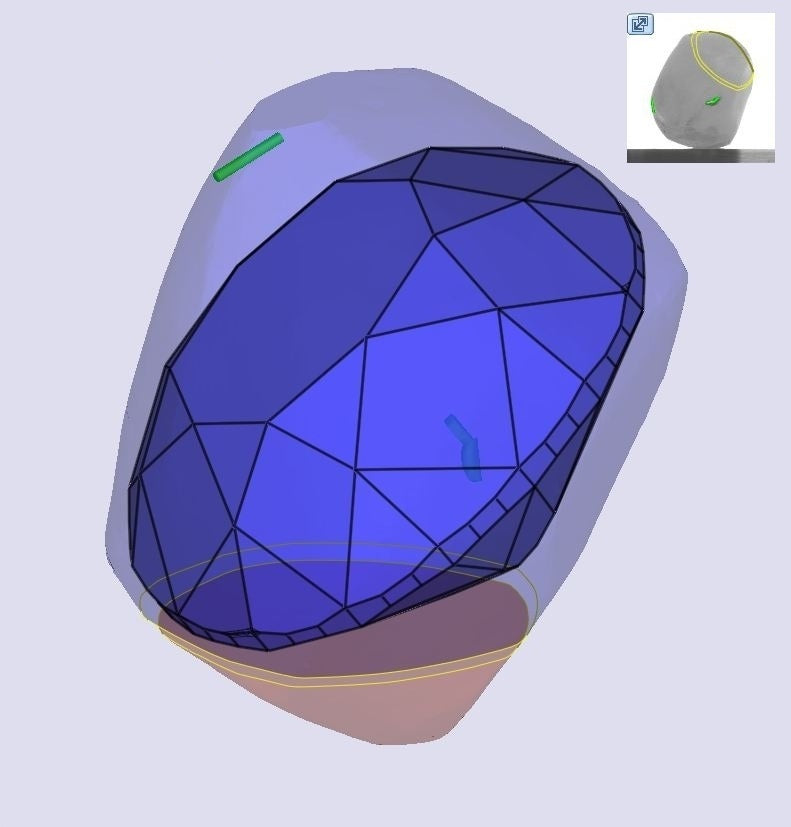 1.03ct | H/VS1 Oval Shape Old Mine Cut Diamond (GIA) - Modern Rustic Diamond