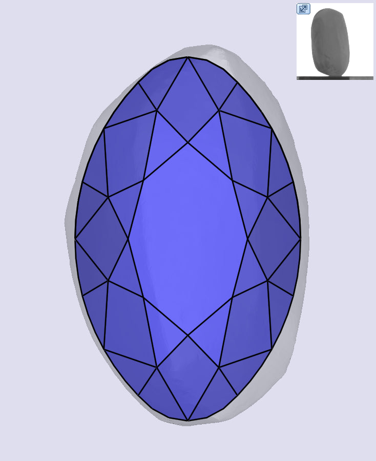 0.62ct | F/VVS2 Oval Shape Old Mine Cut Diamond (GIA) - Modern Rustic Diamond