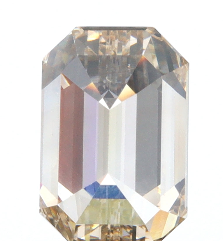 1.00ct | Champagne VVS Emerald Shape Step Cut Diamond - Modern Rustic Diamond