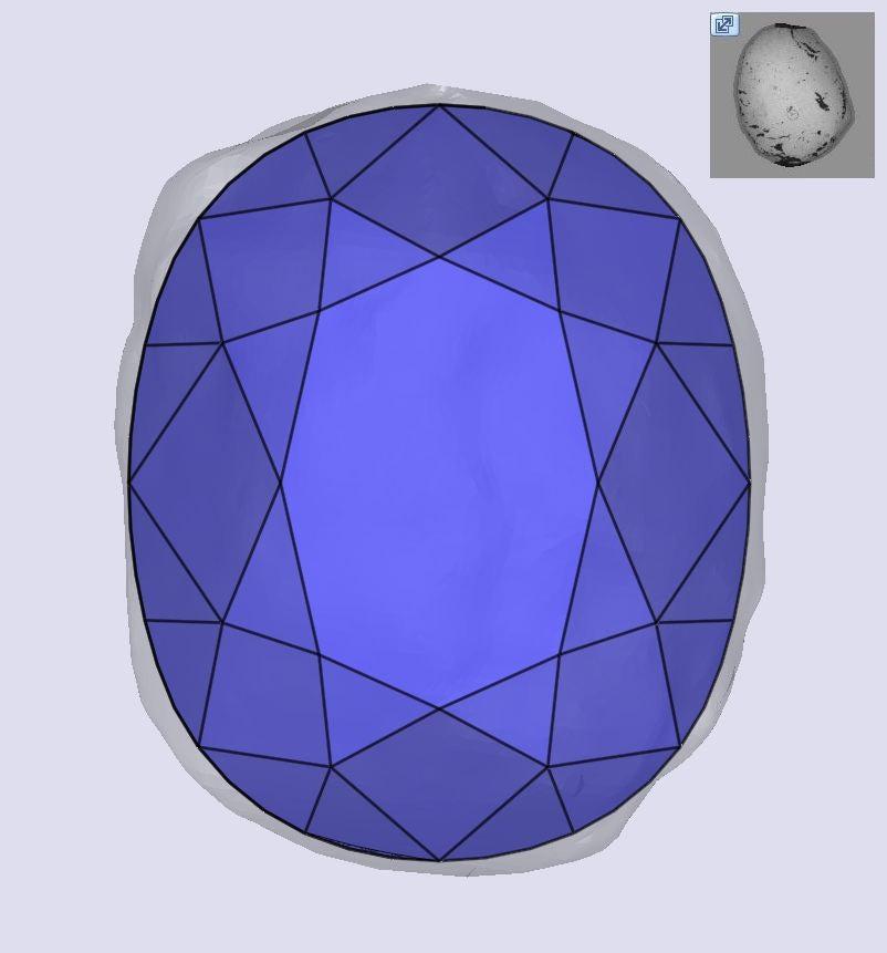 3.02ct | H/VVS1 Oval Shape Old Mine Cut Diamond (GIA) - Modern Rustic Diamond