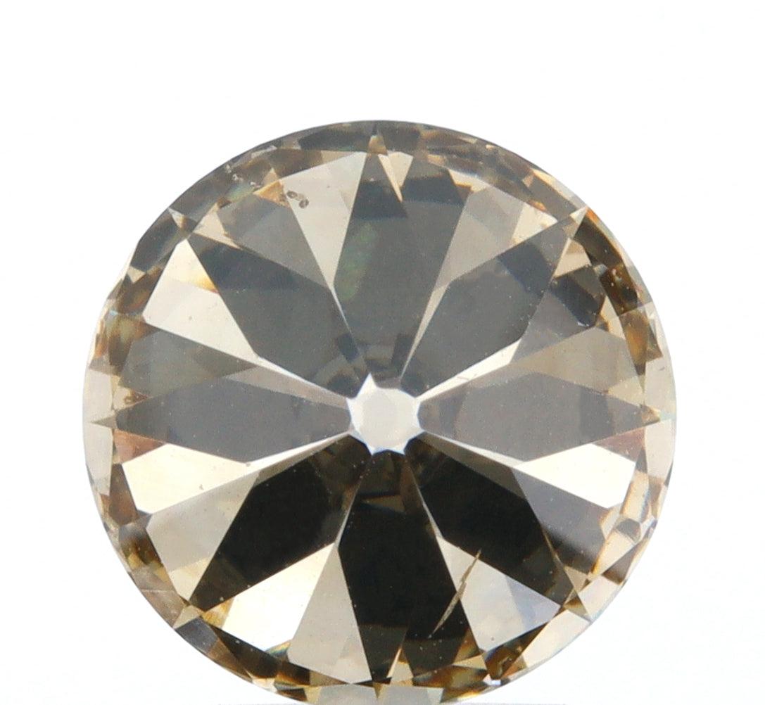 2.11ct | Champagne VS Round Shape Old European Cut Diamond - Modern Rustic Diamond