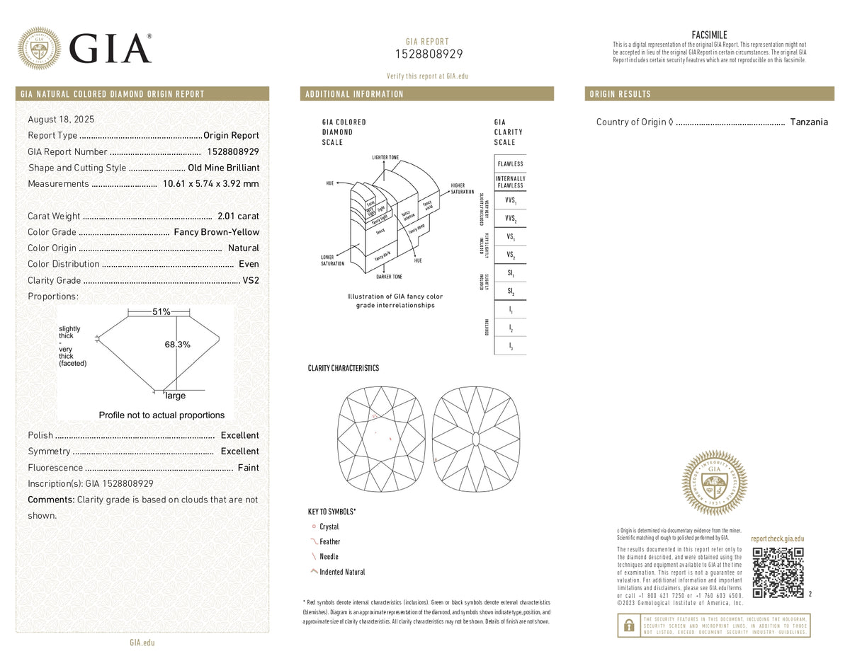 2.01ct | Champagne VS2 Cushion Shape Old Mine Cut Diamond (GIA) - Modern Rustic Diamond