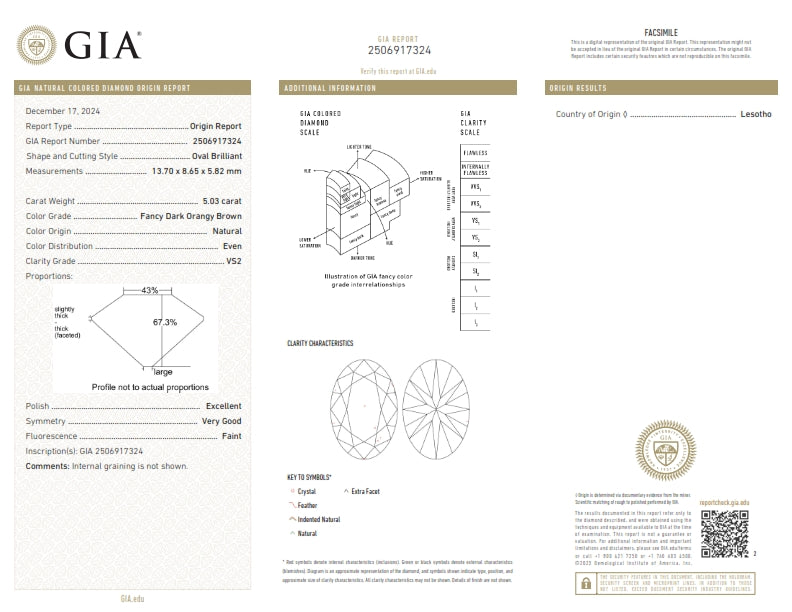 5.03ct | Fancy Dark Orangy Brown VS2 Oval Shape Old Mine Cut Diamond (GIA) - Modern Rustic Diamond