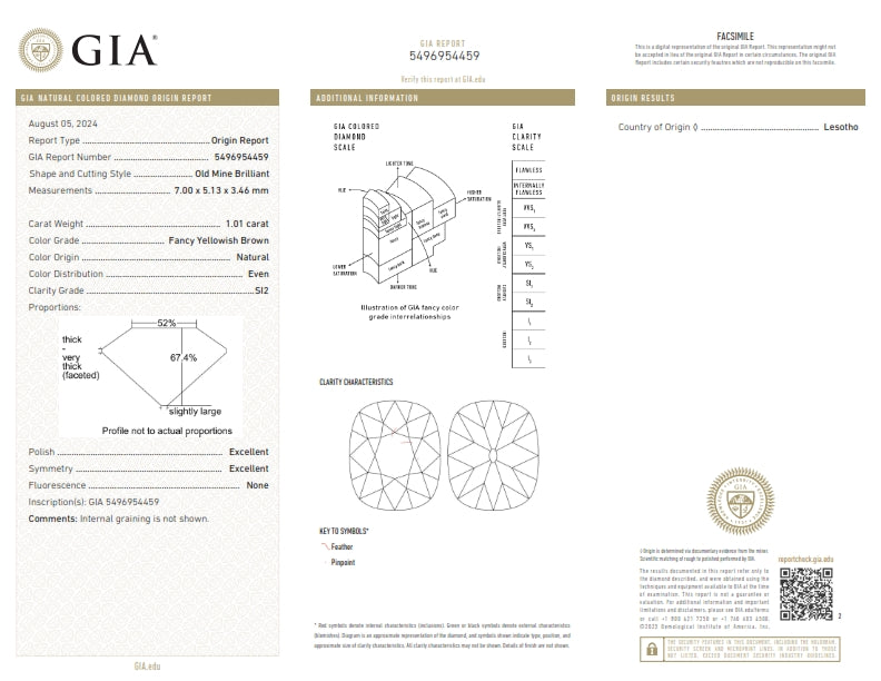 1.01ct | Champagne SI2 Cushion Shape Old Mine Cut Diamond (GIA) - Modern Rustic Diamond