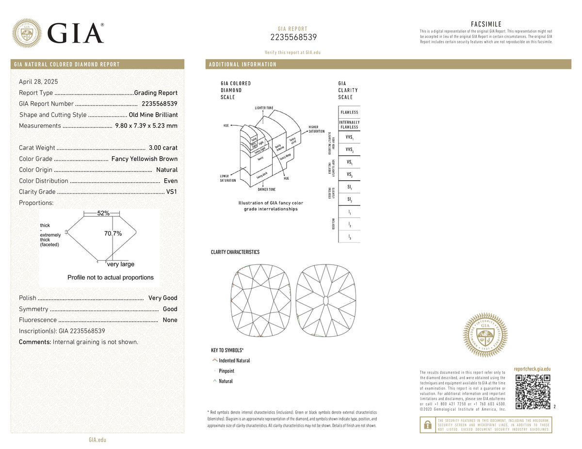 3.00ct | Champagne VS1 Oval Shape Old Mine Cut Diamond (GIA) - Modern Rustic Diamond
