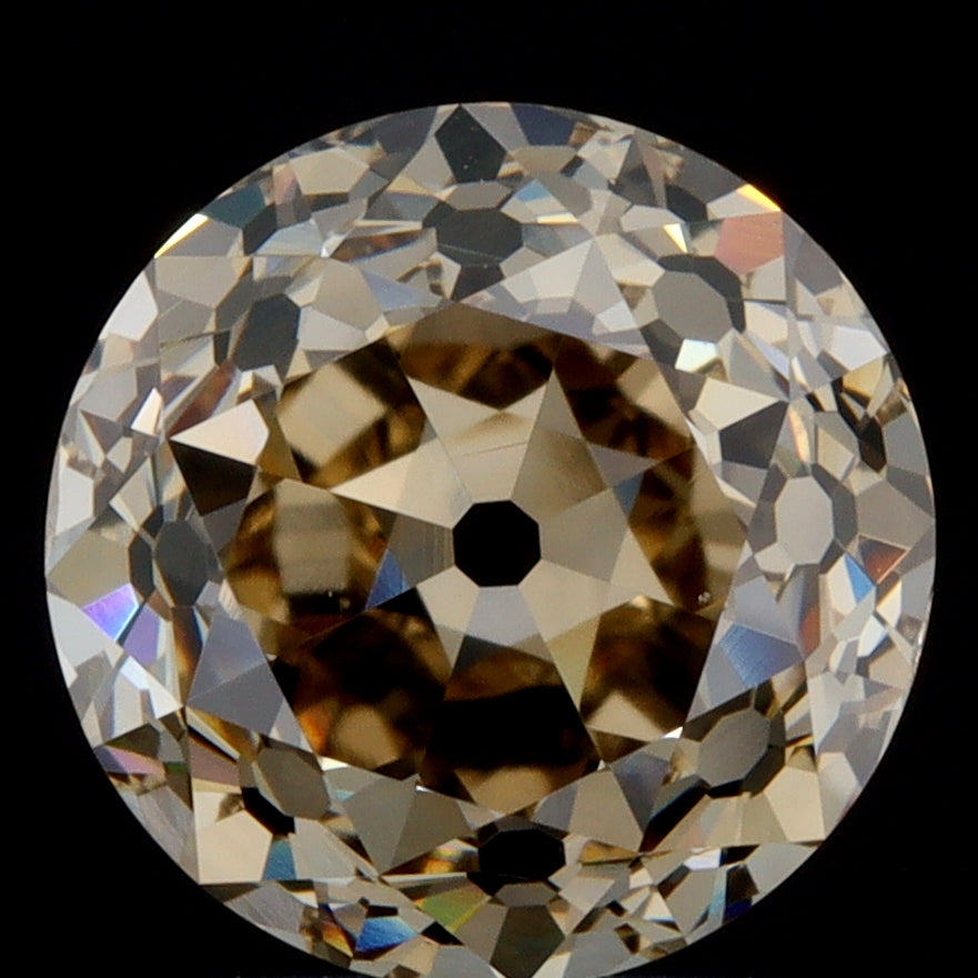 2.02ct | Champagne VVS Round Shape Old European Cut Diamond - Modern Rustic Diamond
