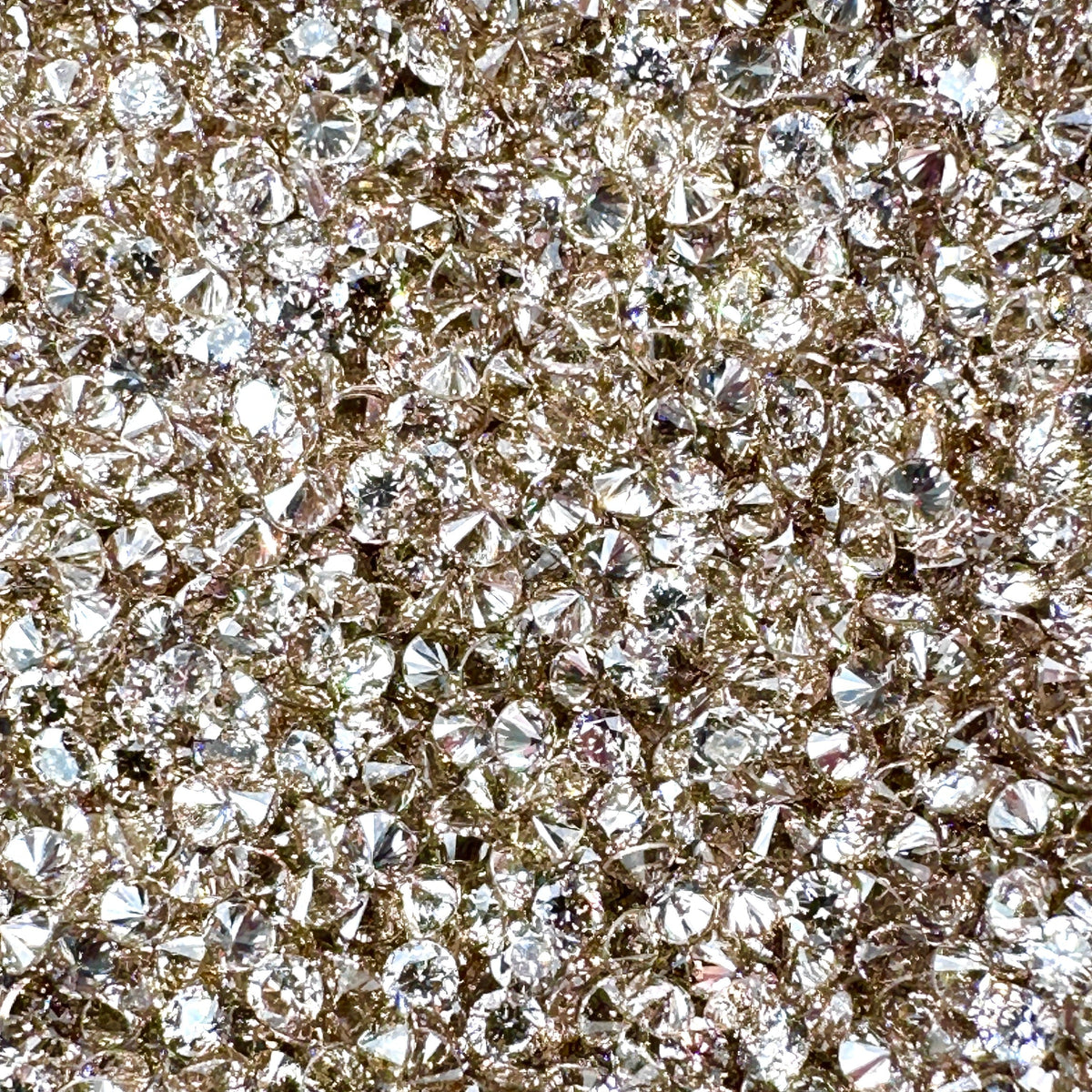 Champagne Diamond Round Brilliant Melee-Modern Rustic Diamond