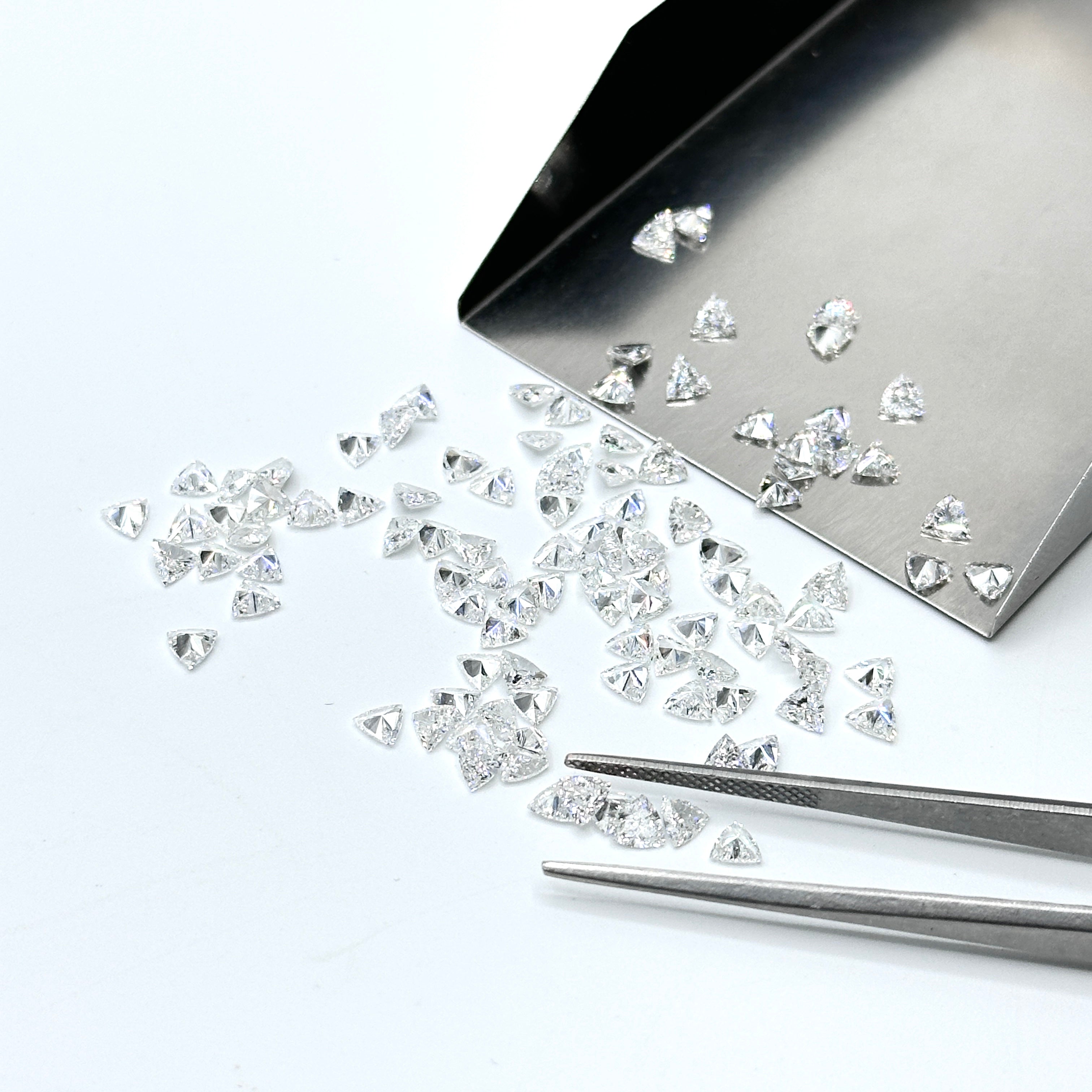 White Diamond Trillion Fancy Shape Melee
