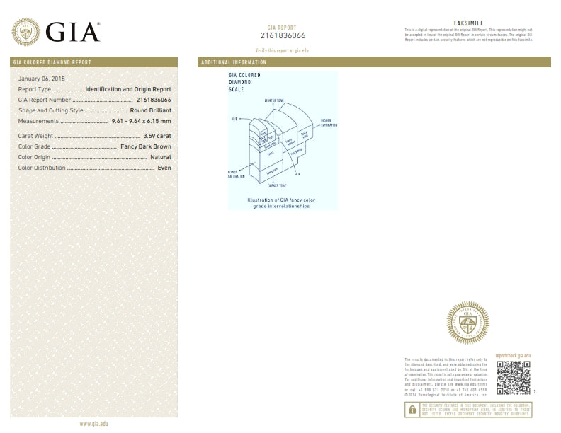 3.59ct | Cognac  Round Shape Brilliant Cut Diamond (GIA) - Modern Rustic Diamond