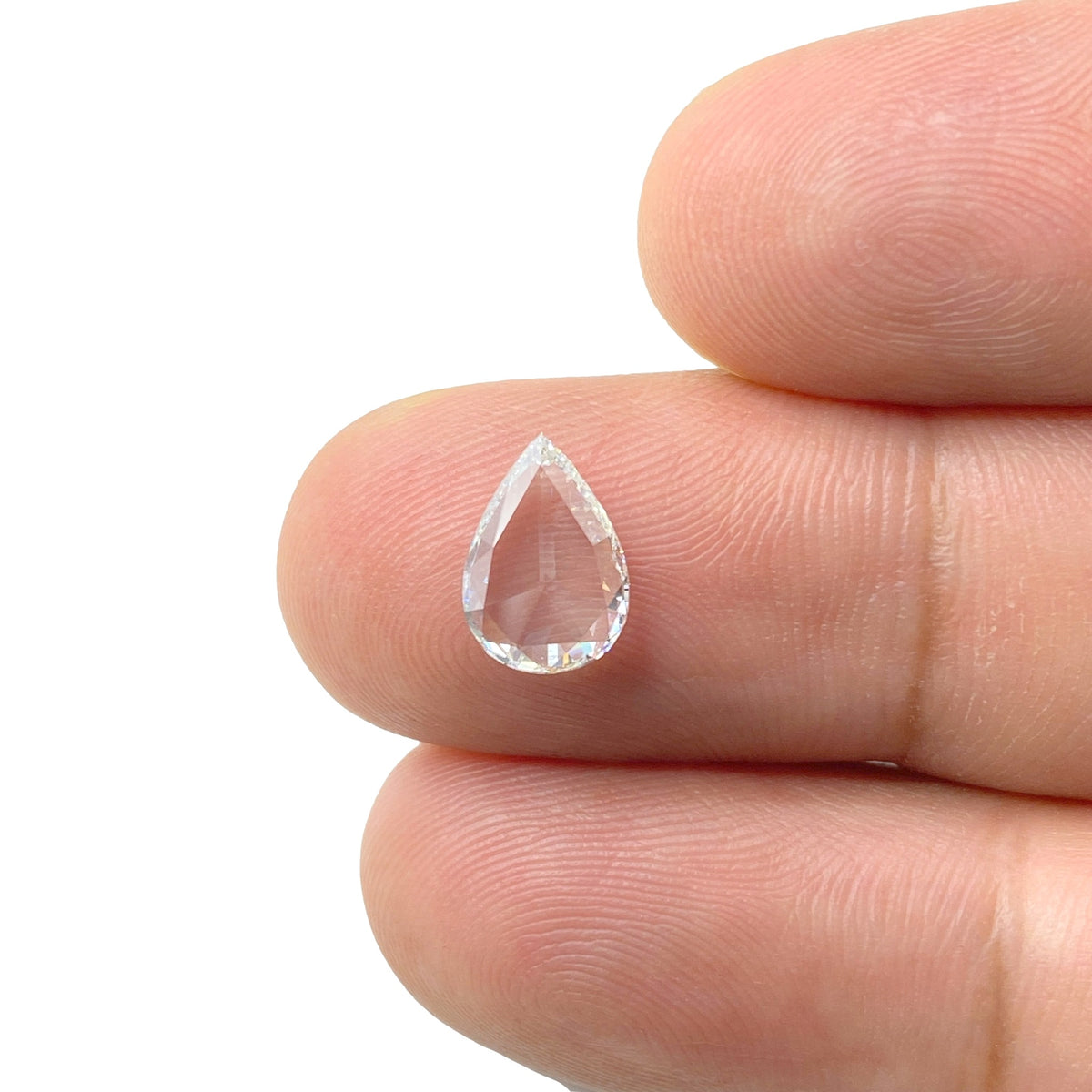 1.10ct | F/VVS1 Pear Shape Rose Cut Diamond (GIA) - Modern Rustic Diamond