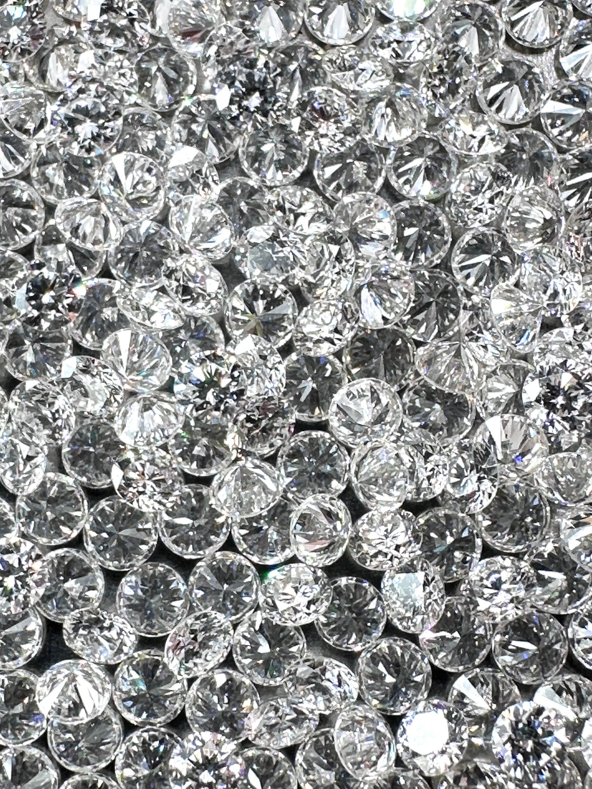 Recycled White Diamond Round Brilliant Melee F-G/VS-SI-Modern Rustic Diamond