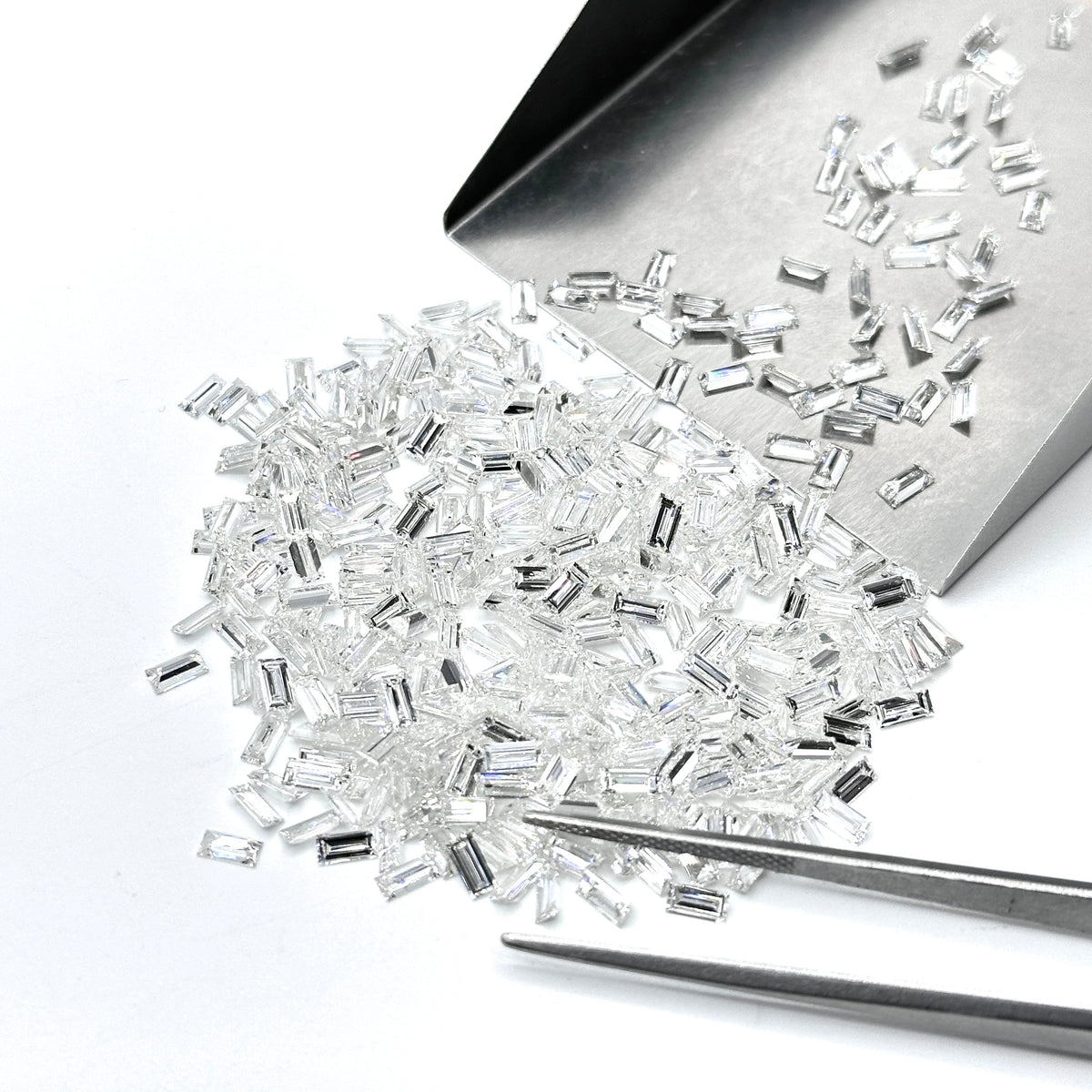 White Diamond Straight Baguette Shape Melee