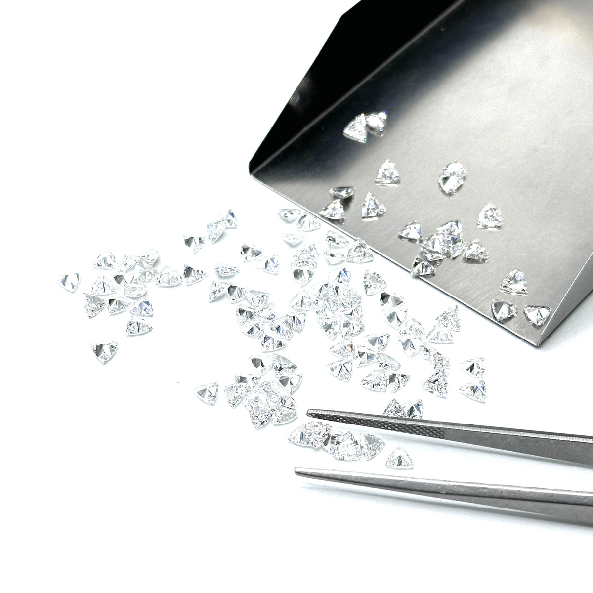 White Diamond Trillion Fancy Shape Melee