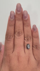 1.65ct | Salt & Pepper Oval Shape Rose Cut Diamond - Modern Rustic Diamond