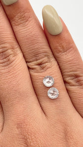 1.56cttw | Rustic Round Shape Brilliant Cut Diamond Matched Pair - Modern Rustic Diamond