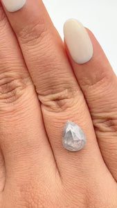 3.12ct | Rustic  Pear Shape Brilliant Cut Diamond - Modern Rustic Diamond