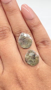 4.04cttw | Rstc  Pear Shape Rose Cut Diamond Matched Pair - Modern Rustic Diamond