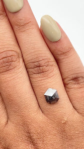 1.12ct | Salt & Pepper Shield Shape Rose Cut Diamond - Modern Rustic Diamond