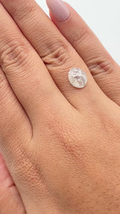 1.90ct | Salt & Pepper Oval Shape Rose Cut Diamond - Modern Rustic Diamond