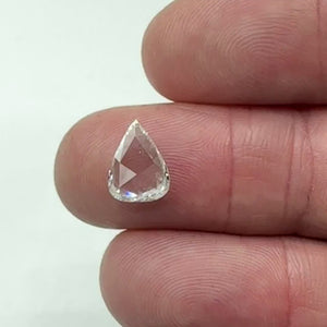 1.40ct | F/SI1 Pear Shape Rose Cut Diamond (GIA) - Modern Rustic Diamond