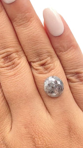4.91ct | Rustic Oval Shape Rose Cut Diamond - Modern Rustic Diamond
