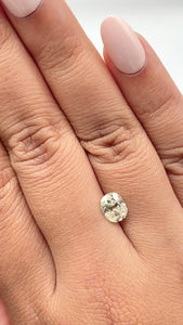 1.34ct | Light Color VVS Cushion Shape Old Mine Cut Diamond - Modern Rustic Diamond