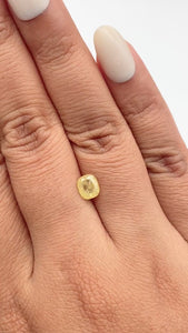 0.99ct | Rustic Whitish Yellow Cushion Shape Brilliant Cut Diamond - Modern Rustic Diamond