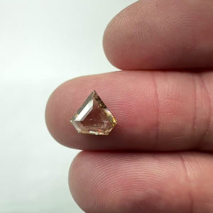 1.72ct | Champagne SI Shield Shape Rose Cut Diamond - Modern Rustic Diamond