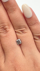 1.05ct | Salt & Pepper Emerald Shape Step Cut Diamond - Modern Rustic Diamond