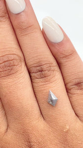 0.62ct | Salt & Pepper Kite Shape Step Cut Diamond - Modern Rustic Diamond