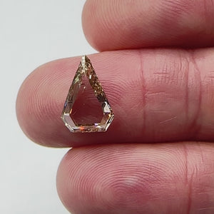 3.03ct | Champagne SI Shield Shape Rose Cut Diamond - Modern Rustic Diamond