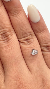 0.72ct | Salt & Pepper Shield Shape Step Cut Diamond - Modern Rustic Diamond
