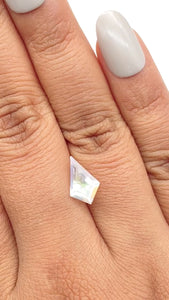 1.40ct |  Kite Shape Step Cut Moonstone - Modern Rustic Diamond
