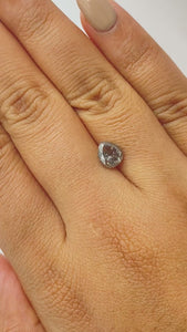 1.64ct | Salt & Pepper Pear Shape Brilliant Cut Diamond - Modern Rustic Diamond