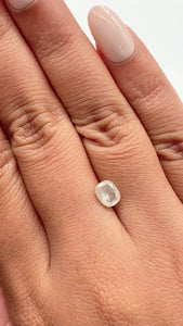 1.24ct | Salt & Pepper Cushion Shape Rose Cut Diamond - Modern Rustic Diamond