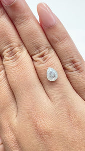 1.92ct | Salt & Pepper Pear Shape Rose Cut Diamond - Modern Rustic Diamond