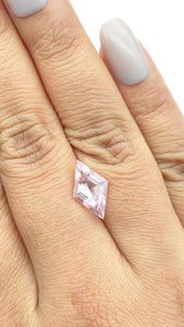 2.06ct |  Lozenge Shape Step Cut Morganite - Modern Rustic Diamond