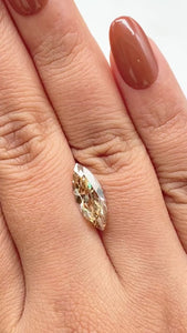 2.13ct | Champagne VS2 Marquise Shape Old Mine Cut Diamond (GIA) - Modern Rustic Diamond
