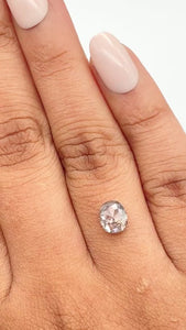 1.40ct | Salt & Pepper Oval Shape Rose Cut Diamond - Modern Rustic Diamond
